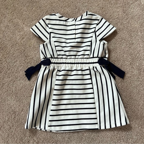 Habitual girl dress striped white navy blue bows details nautical classic 12m - Picture 3 of 7